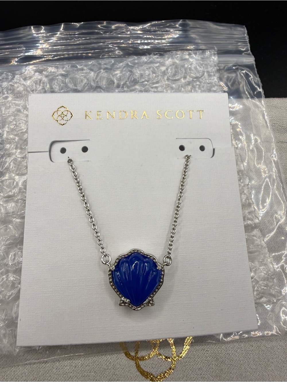 Kendra Scott Royal Blue Shell Pendant Necklace